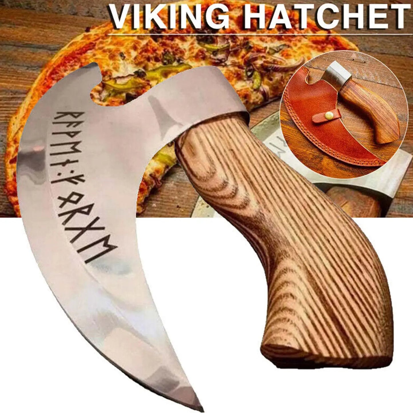 NordicSlice Handmade Pizza Cutting Axe